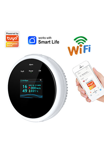 Choice Tuya Wifi Natural Gas Leakage Detector Sensor Smart Alarm Gas Fire Sec...