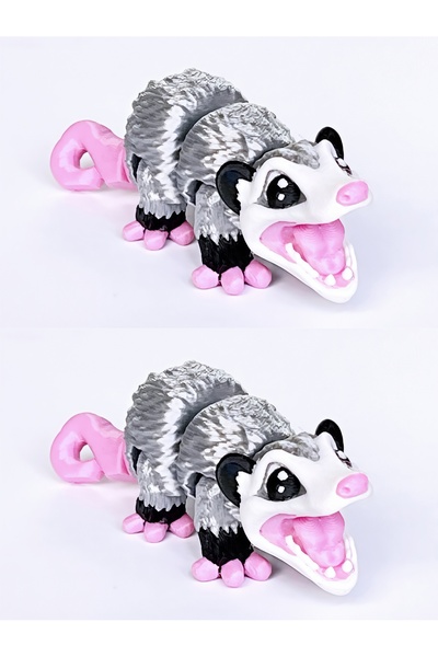 Choice Silver 2PC 1/2PCS-3D Printed Silver Possum Figurine Indoor Outdoor Des...