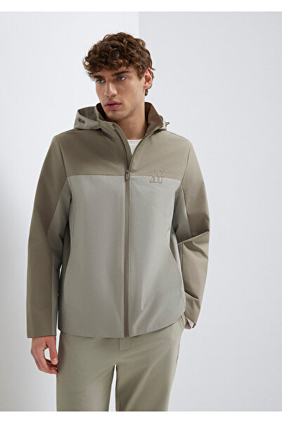 Mavi Su İtici Kapüşonlu Haki Ceket Loose Fit / Bol Rahat Kesim 0110792-70154
