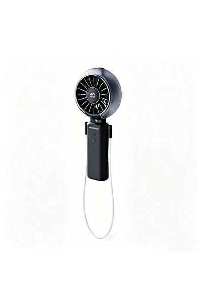 Choice black Portable Mist Fan Foldable Neck Hanging Fan USB Rechargeable Spr...