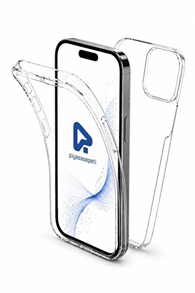 PiyasaSepeti Apple iPhone 15 Pro Max 6.7'' Çift Taraflı Silikon Kılıf Şeffaf
