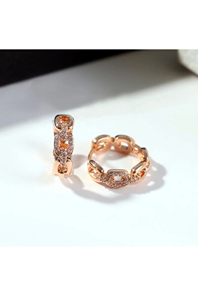 Choice E3815 Huitan Chic Unique Chain Link Designed Female Hoop Earrings Shin...