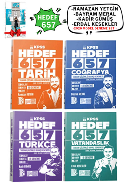 Yargı Yayınları Benim Hocam Yayınları 2026 KPSS HEDEF 657 Tarih+Coğrafya+Türk...