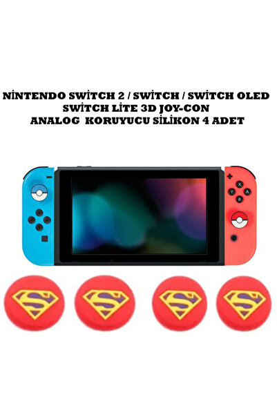 WOTOBE Switch/Switch 2/Switch Oled /Switch Lite Uyumlu Yeni 3D Analog Silikon...