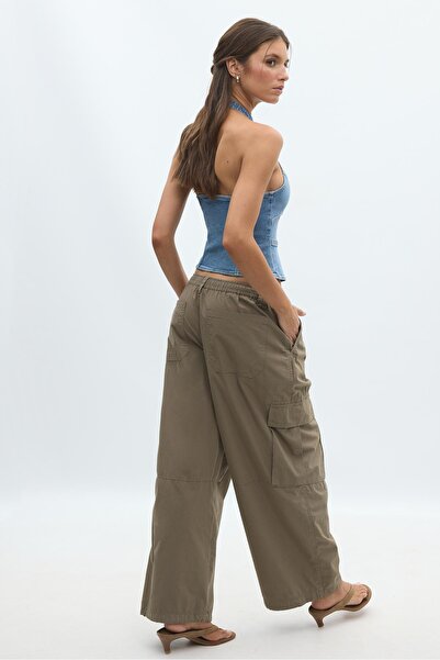 Stradivarius Stoperli poplin pantolon
