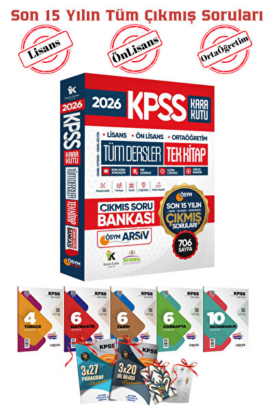 İnformal Yayınları 2026 KPSS GYGK Lisans Önlisans Ortaöğretim Son 15 Yılın Tü...