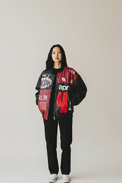 Maris Unisex Deri Detaylı Street Style Ceket