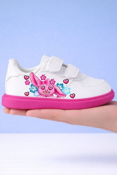 archiepet ροζ σόλα, ροζ τυπωμένα αθλητικά παπούτσια για κορίτσια με σχέδιο cr...