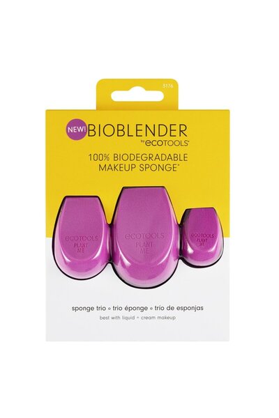 OEM Set Trio, EcoTools, Bioblender, Makeup Sponge, Purple, 3 pcs