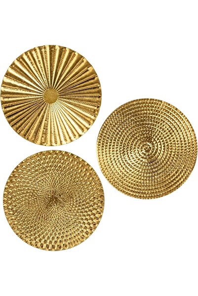 Briful Gold Wall Decor 30cm, 3-Piece Metal Starburst Panel, Modern Wall Hangi...