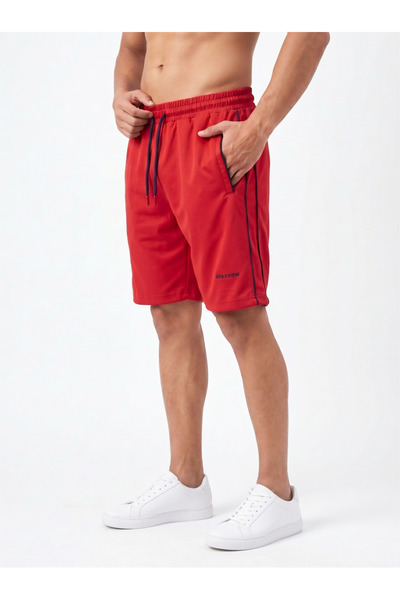 Sparrow Men's Regular Piped Detail Printed Thin Breathable Fabric Shorts