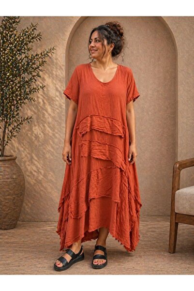 MENSAR OTANTİK Muslin Layered Dress Standard Length 120 cm Bust. 110cm Basen....