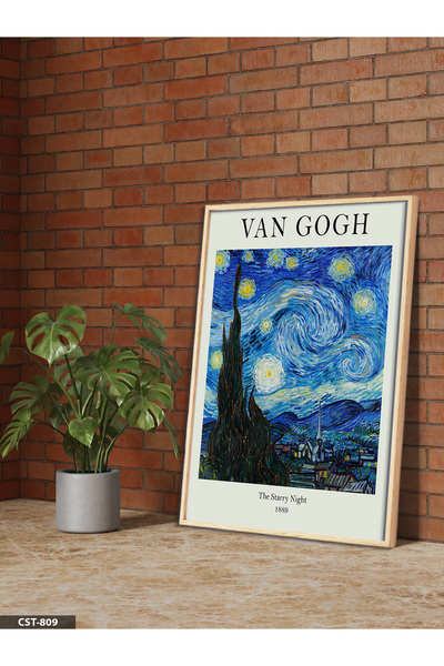Evinemoda Vincent Van Gogh Zvezdana noć Jednodijelna slika u drvenom okviru