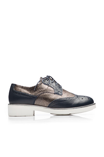 UrbanShoes Pantofi casual damă din piele naturală,Leofex - 012-2 Blue Închis Box