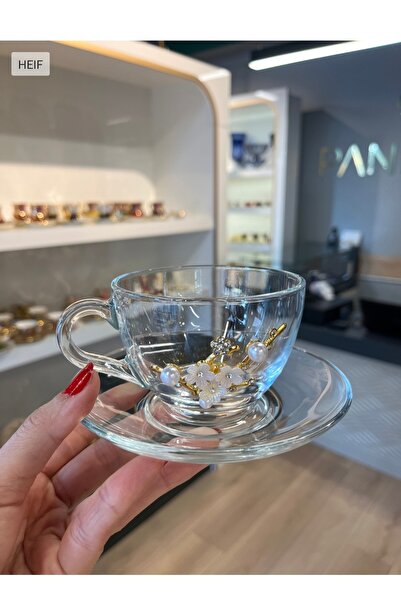 P&ORA PREMIUM KITCHEN PRODUCTS İNCİLİ BASİC ÇAY KAHVE FİNCANI 6 KİŞİLİK