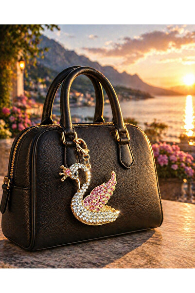 QiCheng&LYS Μπρελόκ κύκνος ροζ