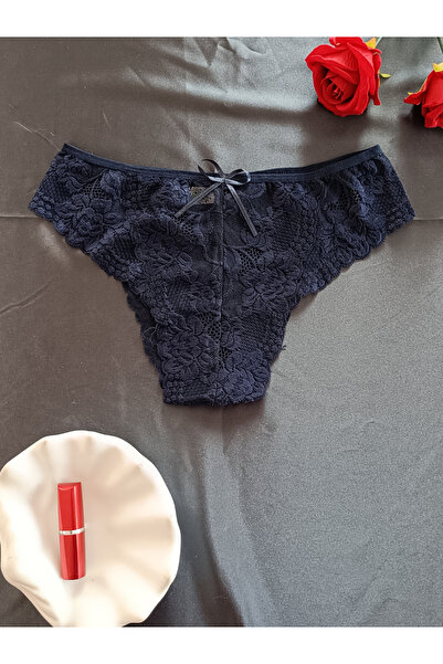 ZENA UNDERWEAR Dina Rose Lace Patterned Women's Underwear Panties with Bow on...