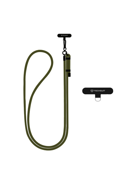 Techsuit - Rope Crossbody Strap (RCS1-06) - for Phones, Carabiner, Nylon Brai...