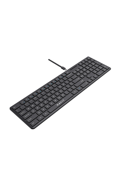 Havit Tastatură cu fir (KB252) - USB-C, 300mA, 1.5m, 5V - Negru, conectare st...