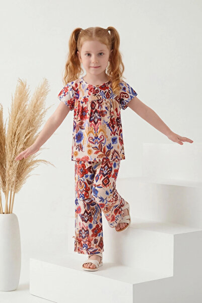 Gazelle lingerie babywear Kısa kollu desenli pantolonlu takım