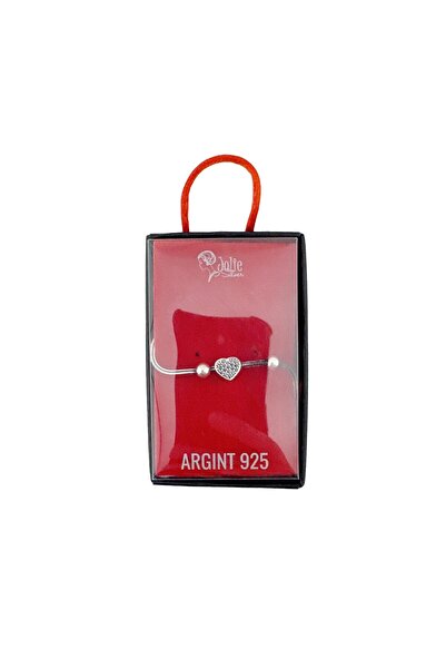 Crocodileskids Brățară din argint 925, charm Inima, 4.86 g, argint OEM