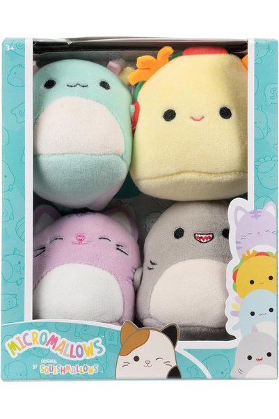 Squishmallows مجموعة مجسمات Micromallows مكونة من 4 قطع MM0004