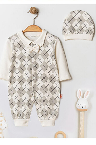 Bamoola 100% Cotton Premium 2-Piece Baby Romper Set (Romper + Hat)