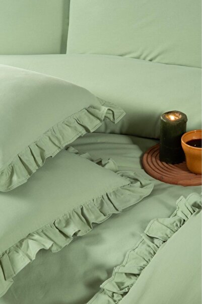 ozlıkaa Double Ruffled Duvet Cover Set
