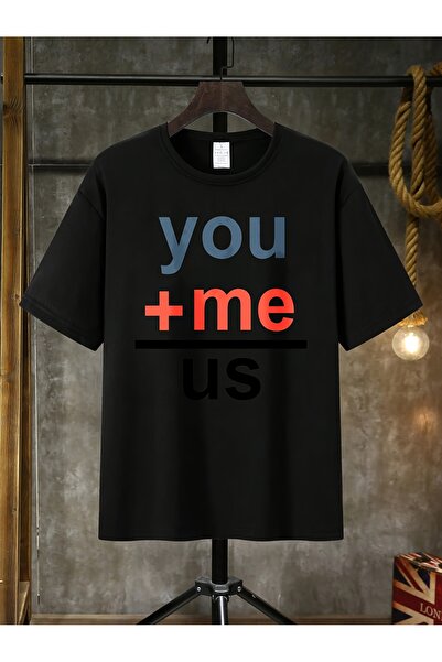 yiou trendy clothing تيشيرتات رجالية كاجوال: أنت بالإضافة إلى أنا يعادلنا معًا