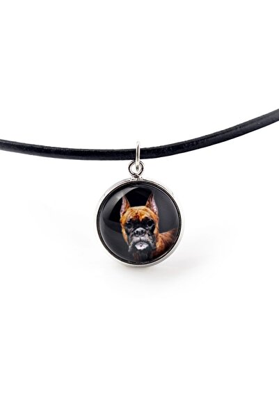 Art - Dog Boxer - pandantiv colier cu fotografia ta, lucrat manual, bijuterii...