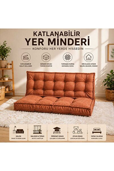 COLORMİX Katlanabilir Yer Minderi 130x70 cm Çok Amaçlı Zemin Minderi