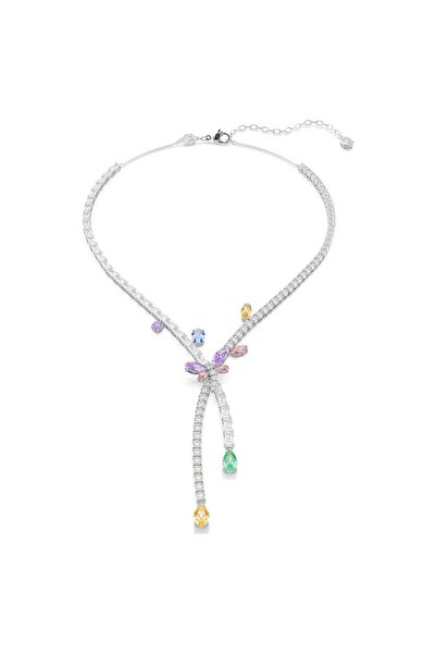 Swarovski Ariana Grande x Kolye Karışık Kesim Yusufçuk Çok Renkli Rodyum Kaplama