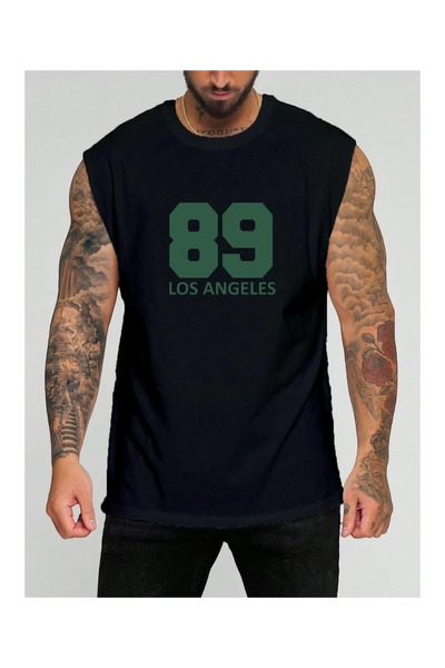bellanova Printed Sleeveless Tshirt Men's Zero Sleeve Clothing Sportswear Ove...