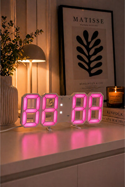 COCEM 3D LED Dijital Saat Masa Üstü | Büyük Ekran, Alarm, Gece Işığı, Modern ...