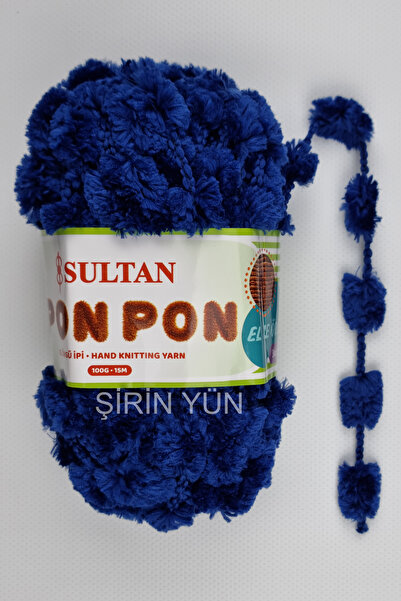 Sultan Ponpon İp 100 Gram 15 Metre %100 Polyester Lacivert 921
