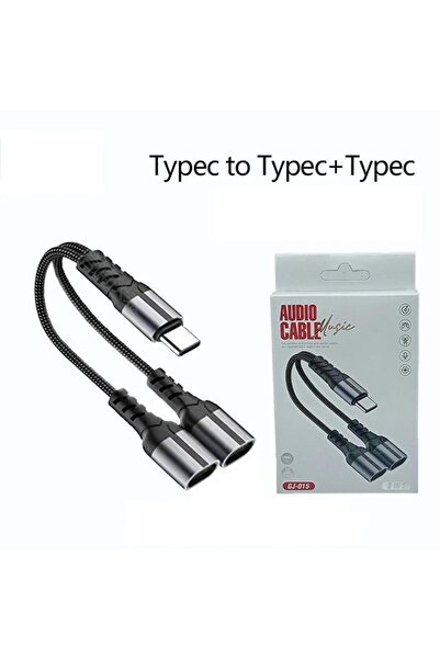 GENERAL GJ-015 2-in-1 USB Type-C to Dual Audio Adapter Cable – HiFi Sound & Charging Splitter