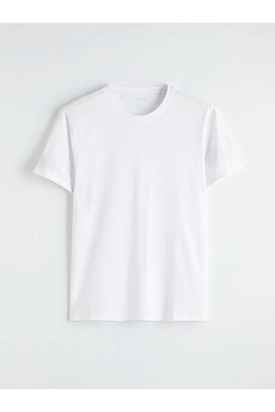 LC Waikiki White Slim Fit 100% Cotton Basic T-Shirt