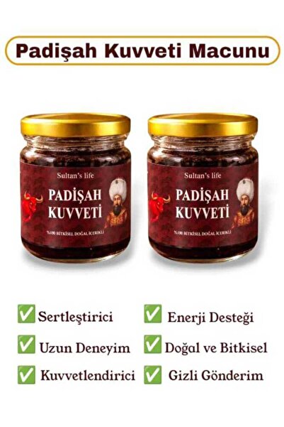 Zenvia Store Padişah Kuvveti Macunu Doğal Bitkisel Kuvvet, Sertlik, Enerji Ar...