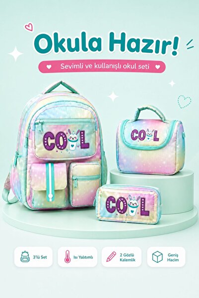 Alanç Gift Ultra-Luxury Korean-Style Cool Design Girls' Primary School Bag Th...