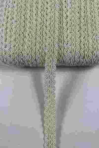 Hobigram Mat Krem Loopera Dense Knit Kabartmalı Dekoratif Şerit – Premium El İşi Süsleme 1 Metre
