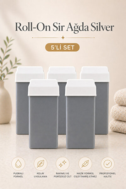 Roll-On Sir Ağda Silver 5’li Set | Pürüzsüz Cilt Etkisi | Hassas Ciltlere Uygun