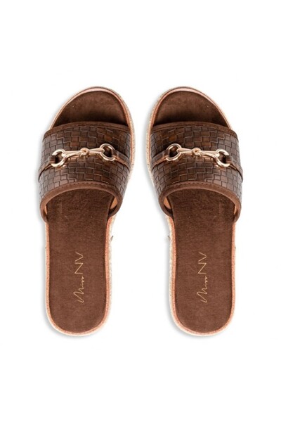 Miss NV SHOES MISS NV Γυναικεία Πέδιλα Παντόφλες V21-15273-28 Καφέ