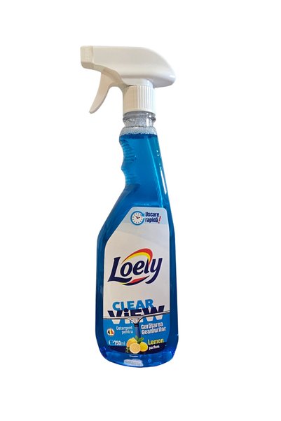 LOELY Detergent pentru geamuri CLEAR VIEW - 6 X 750 ML cu pulverizator