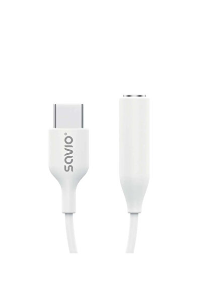 Other Adaptor USB Savio USB-C - Jack 3.5mm Alb (SAVAK-52)
