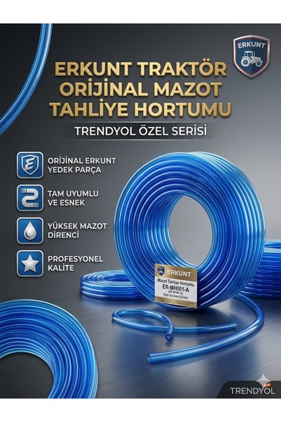 ERKUNT TRAKTÖR MAZOT TAHLİYE HORTUMU (1Metre)