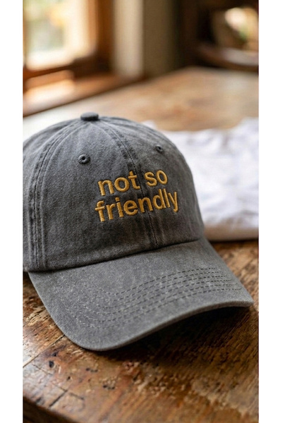 CAP BROS Not so Friendly Embroidered Washable Hat Cap