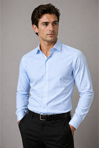 cathe cat Men's Slim Fit Shirt Long Sleeve Classic Stylish Office Casual Cott...