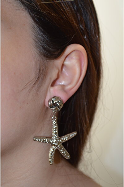 shop Hanging Starfish Silver Color Earrings