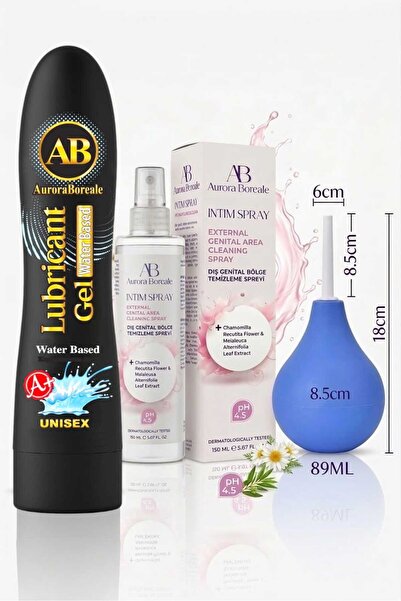 AuroraBoreale Genital Bölge Bakım Spreyi Temizleme Pompası A Plus Sade Kayganlaştırıcı 3 lü Set