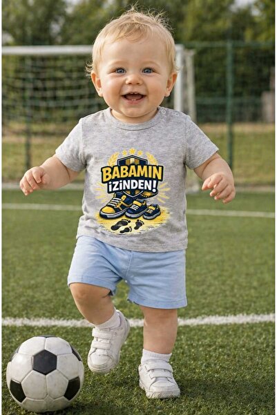 GHAND Babamın İzinden Bebek Tişört kız erkek çocuk unisex t-shirt çıtçıtlı